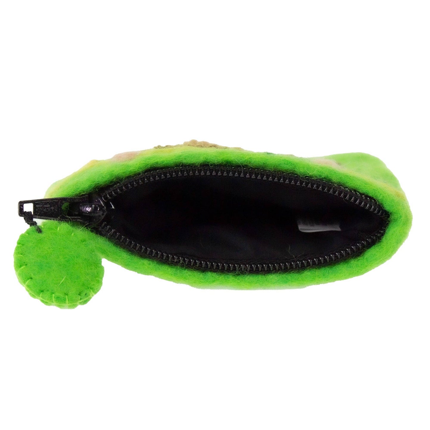 Handcrafted Monkey Felt Zipper Pouch