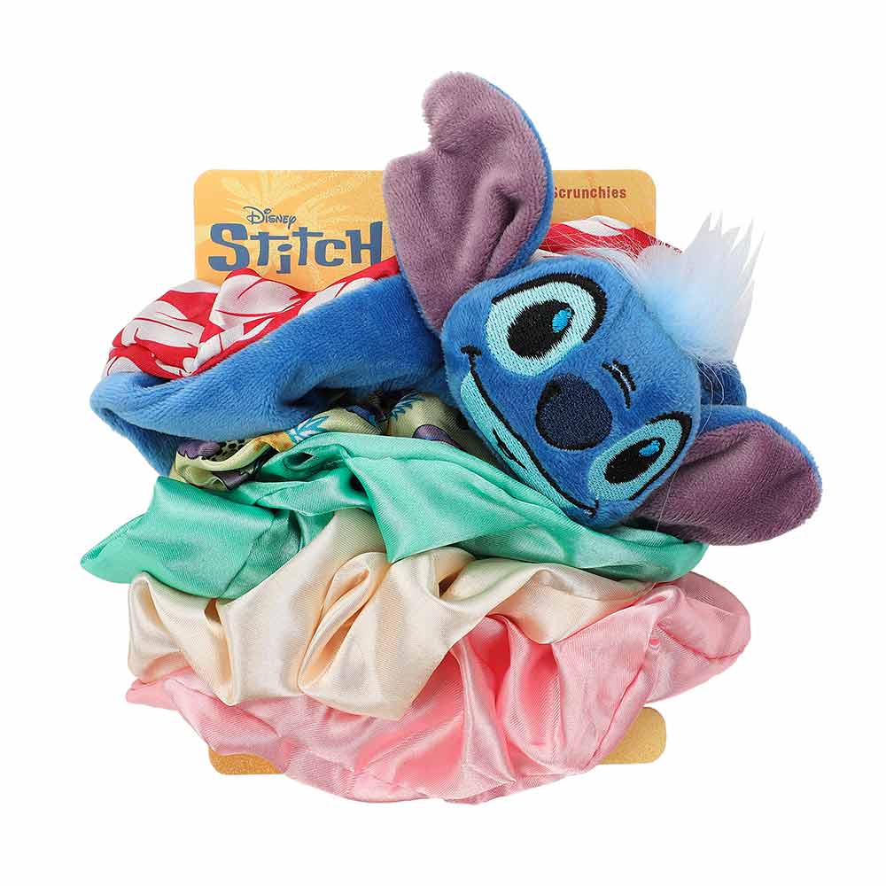 Disney Stitch 6 Pack 3D Plush Scrunchies