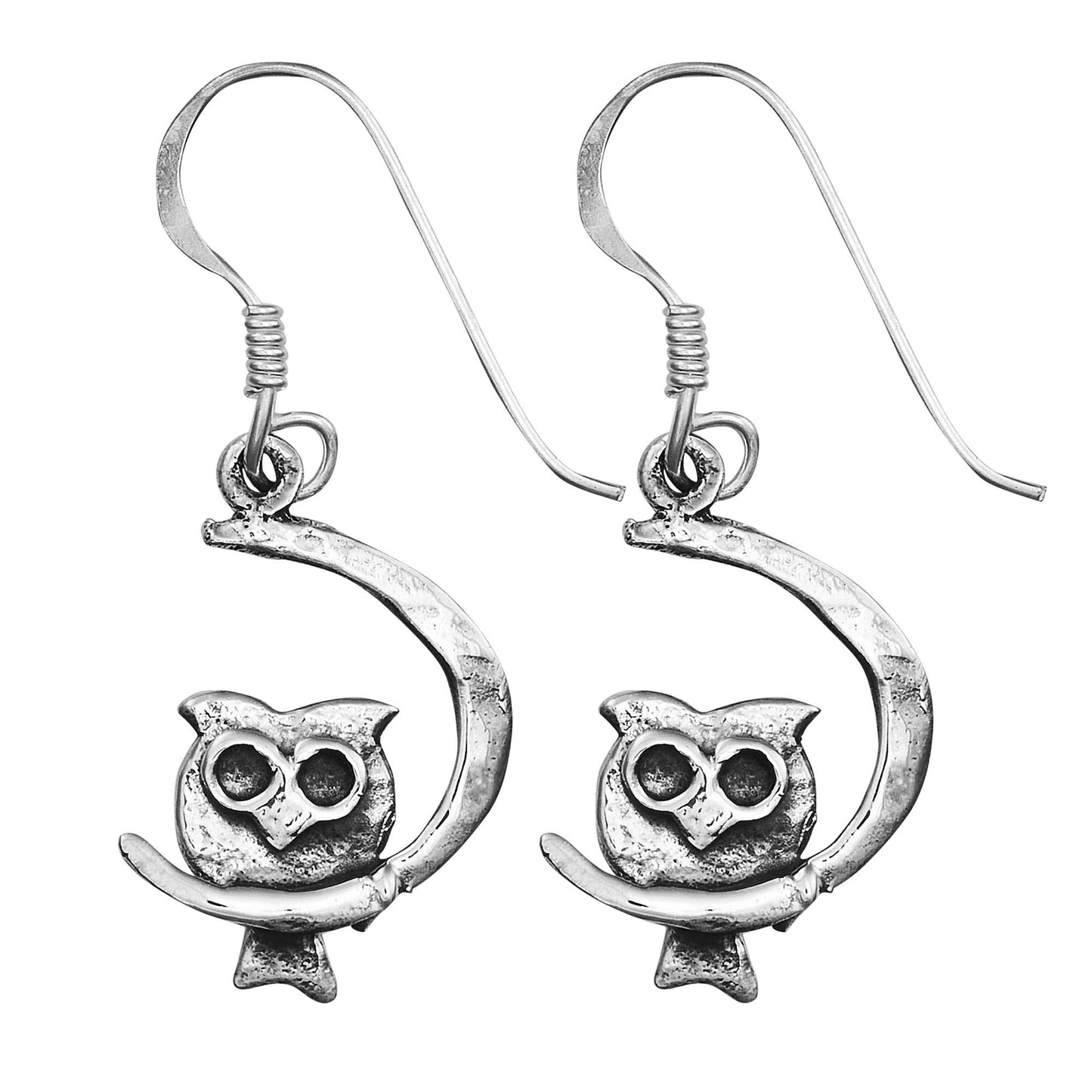 Owl Sterling Silver Earrings