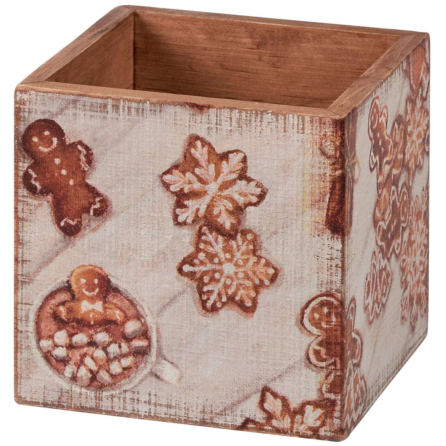 Wooden Gingerbread Bin
