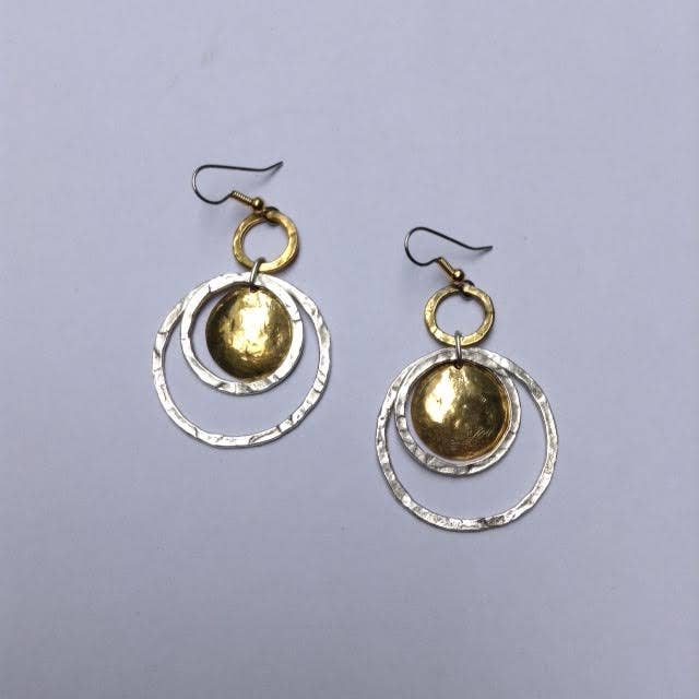 Dual Tone Harmony Hoop Earrings