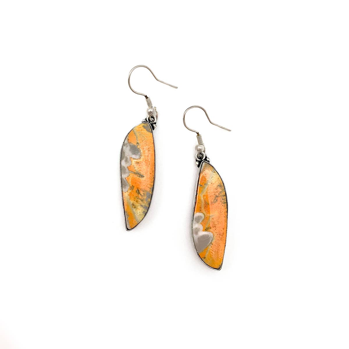Bumblebee Jasper Semiprecious Stone Earrings