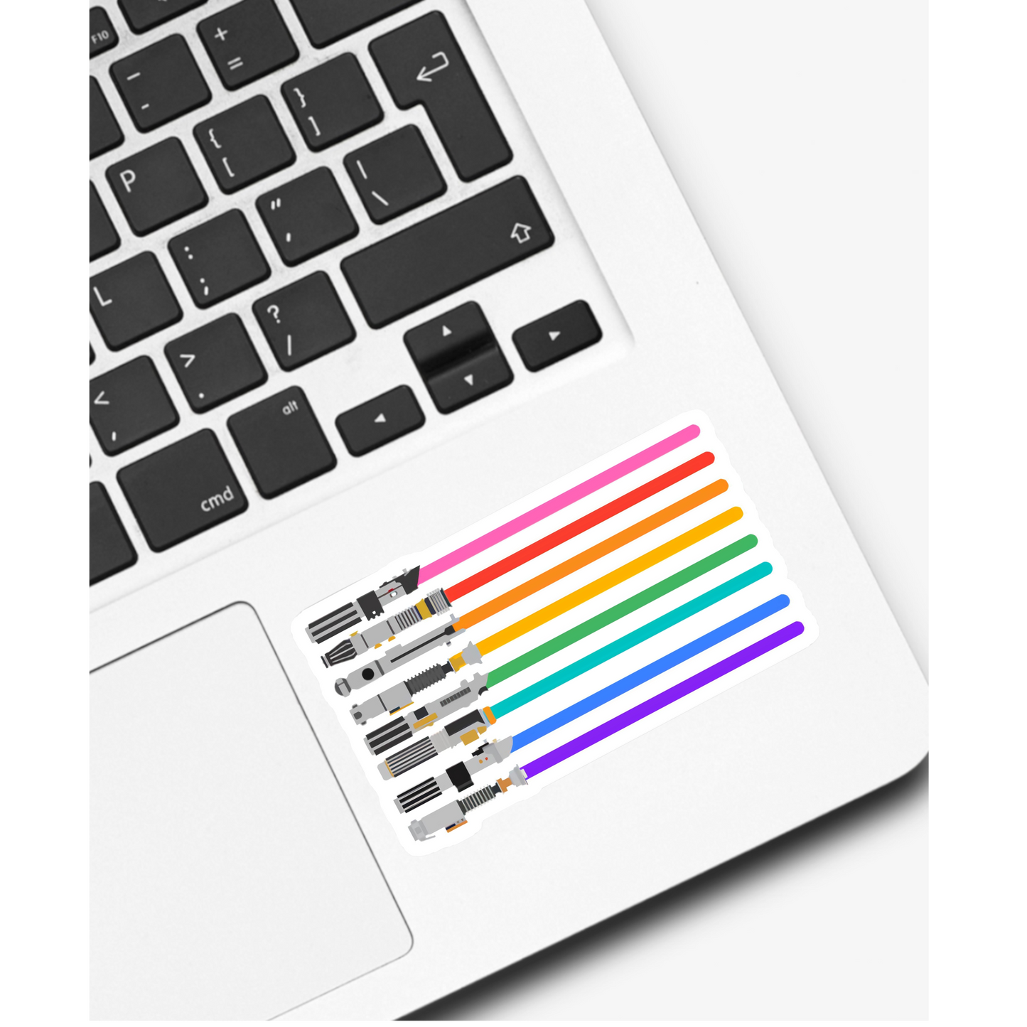 Pride Rainbow Light Sabers Sticker