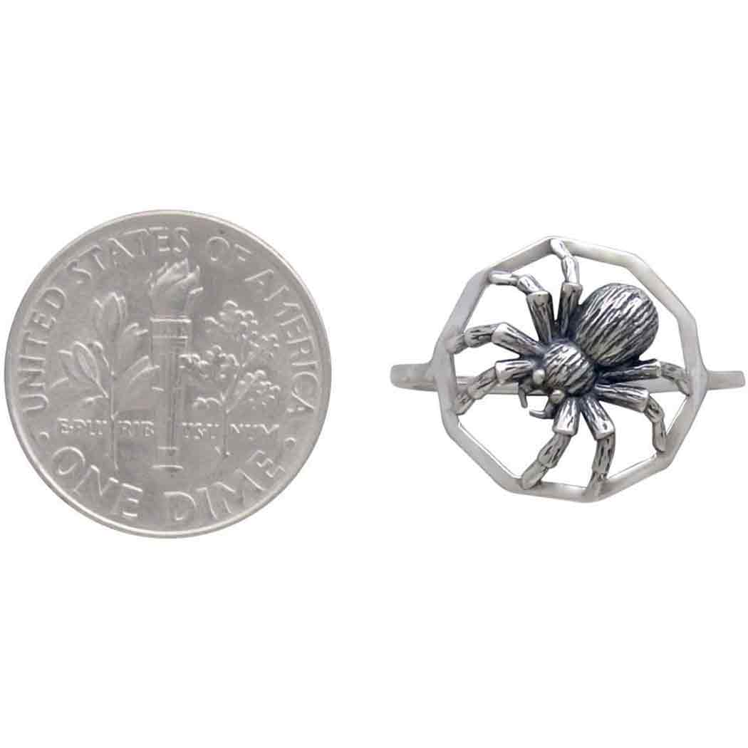 Sterling Silver Spider Ring: Size 5