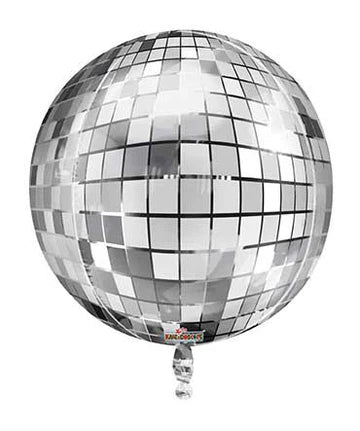 15" Shiny Disco Ball Round Foil Balloons