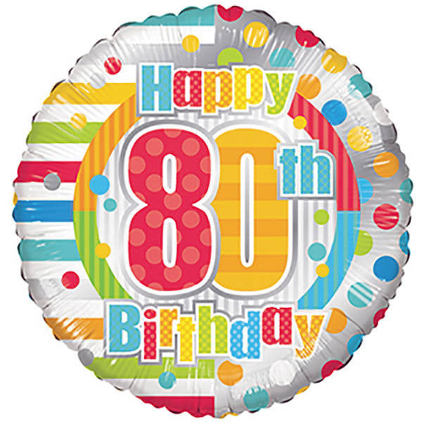 80th Birthday Foil Balloon