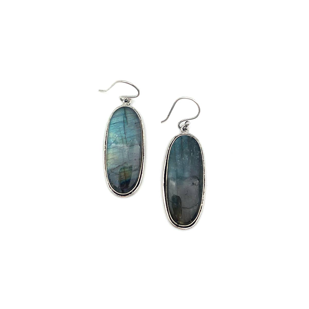 Labradorite Semiprecious Stone Earrings