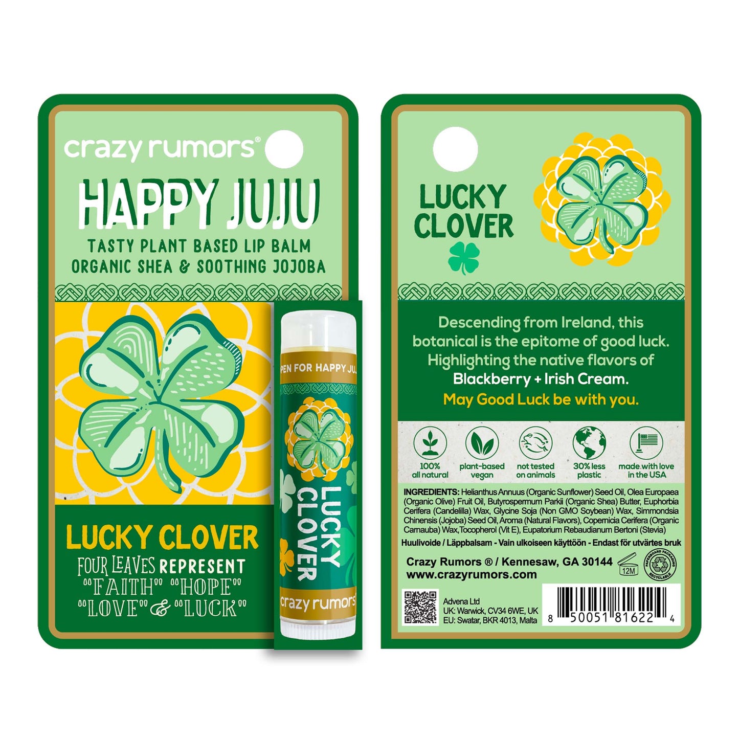 Happy Juju - Lucky Clover Lip Balm