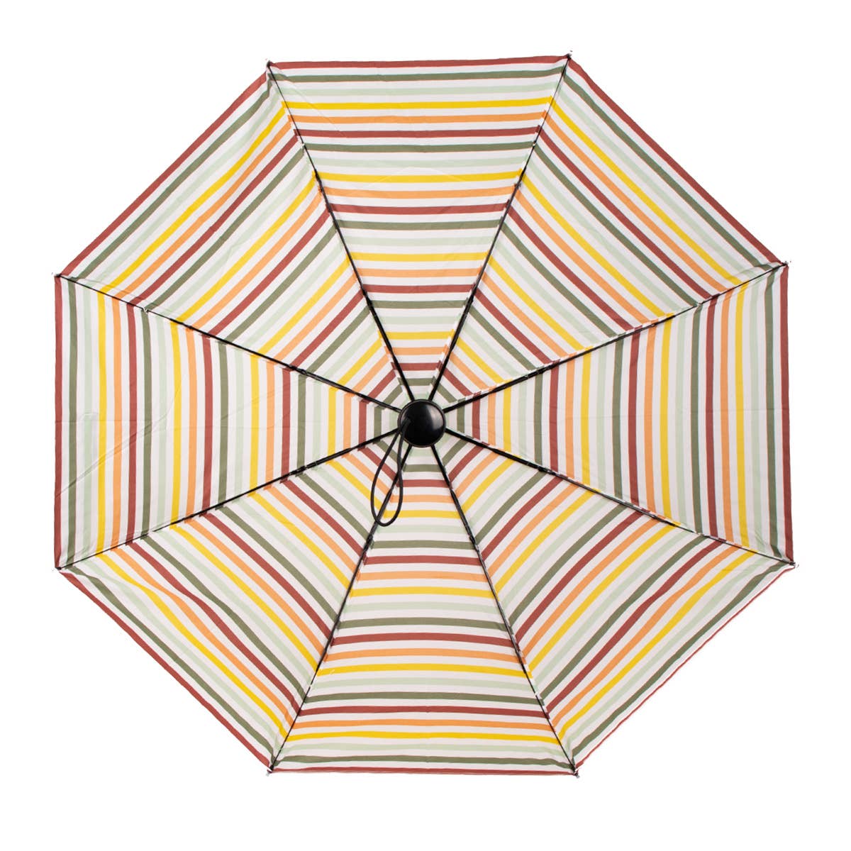 Compact Travel Stripe Umbrella- Manual Open