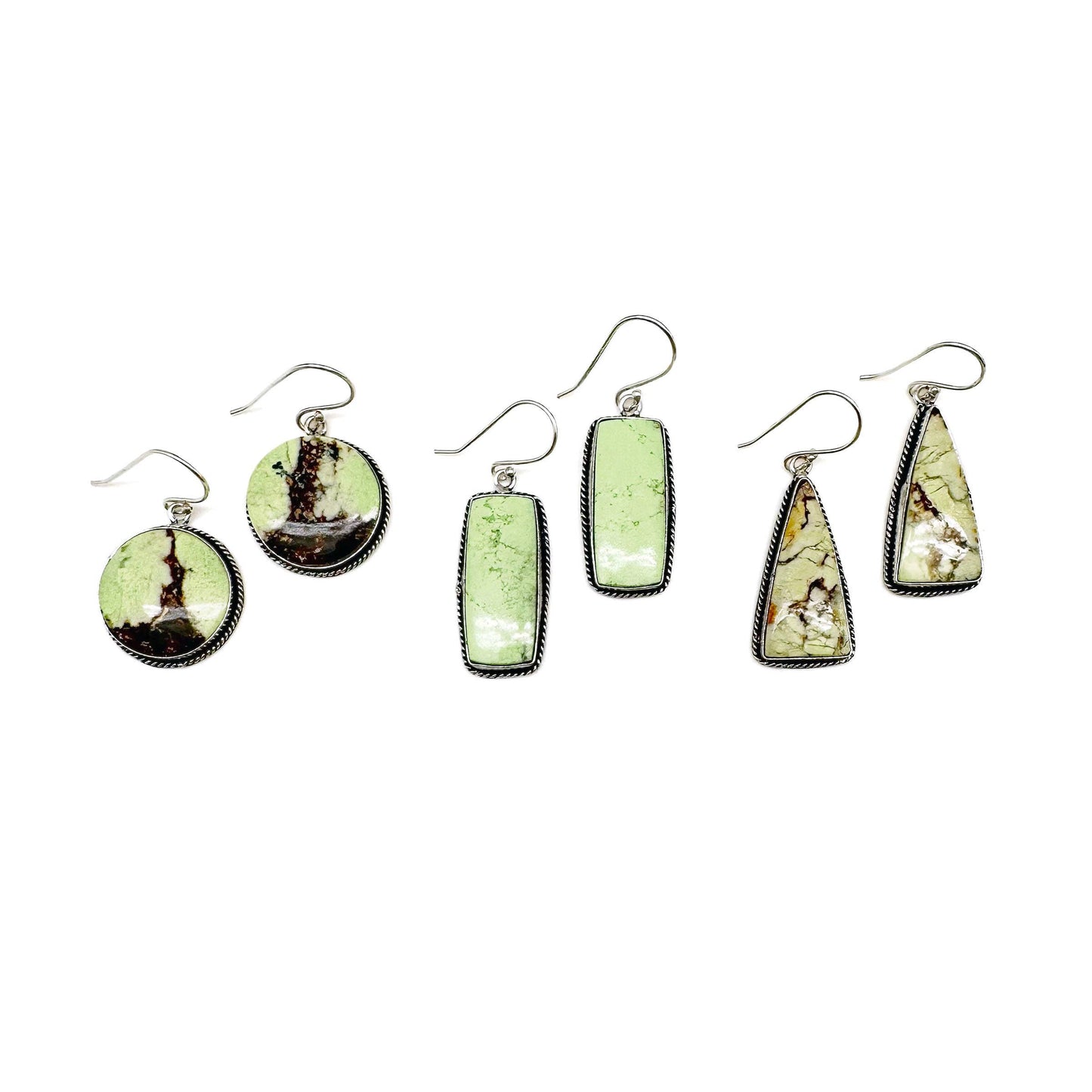 Lemon Chrysoprase Large Stone Earrings