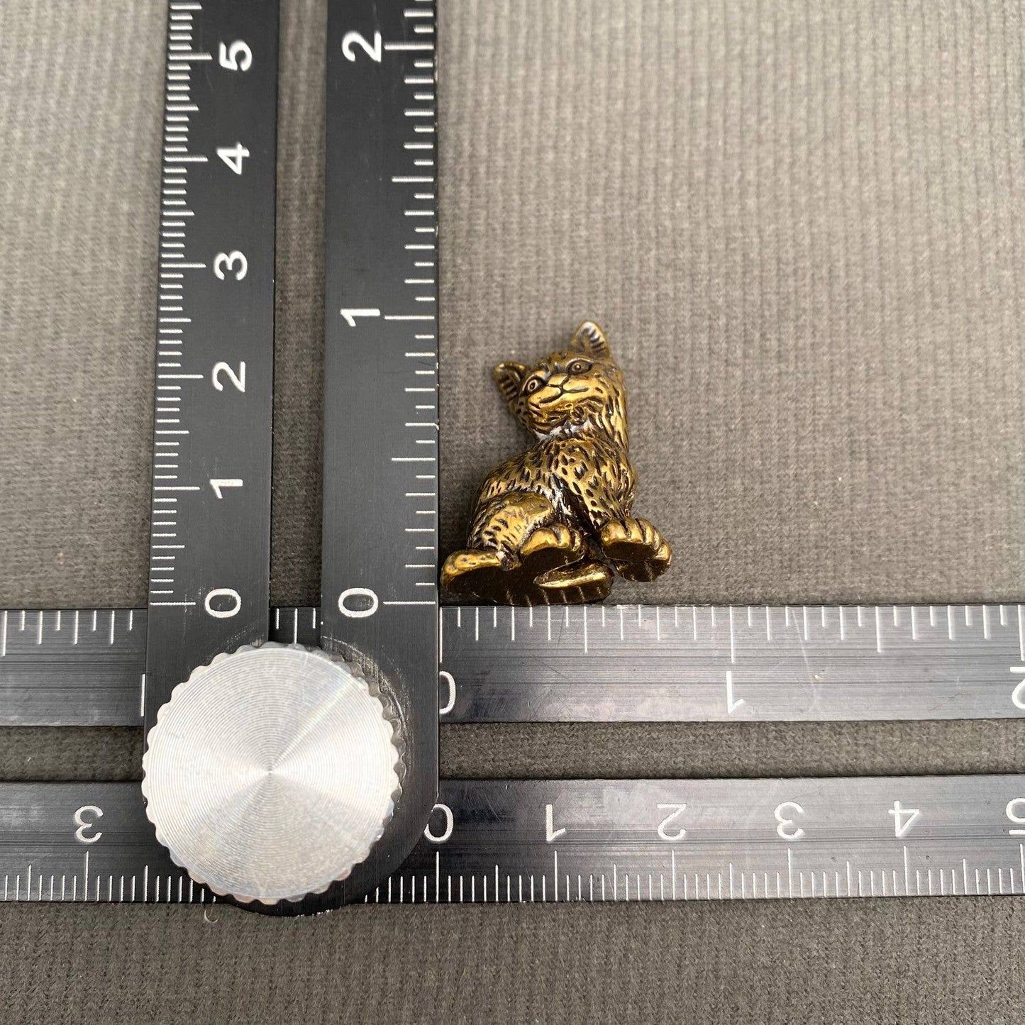 Brass Standing Kitten Figurine
