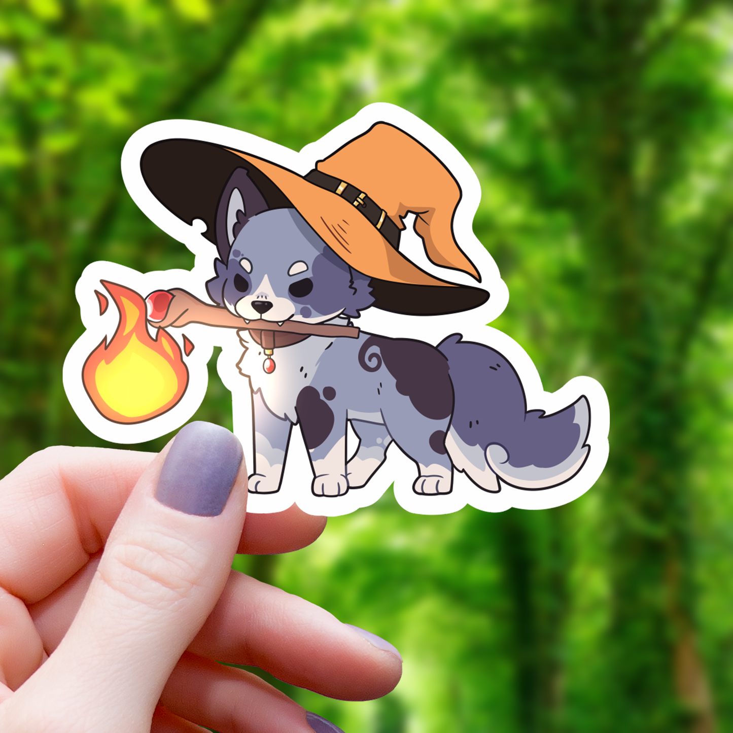 Dog Wizard TTRPG Inspired Class Sticker