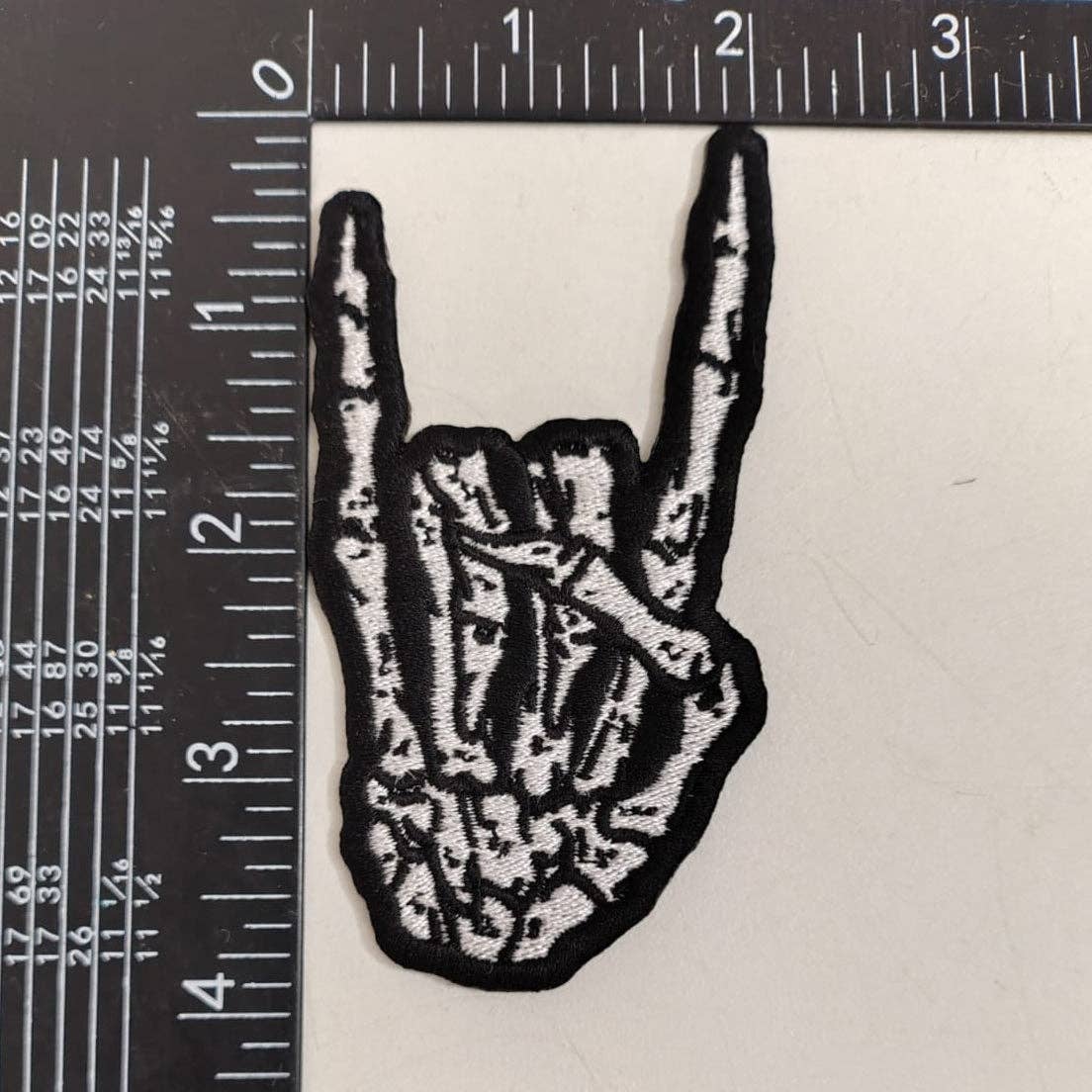 Skeleton Rock Hand Patch