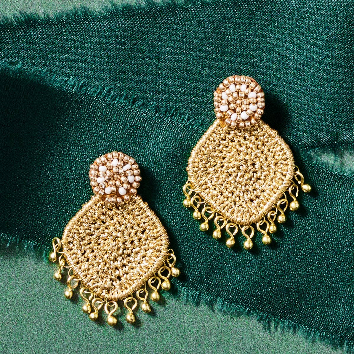 Zari Thread Post Earrings