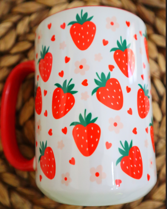 Strawberry Flower Mug