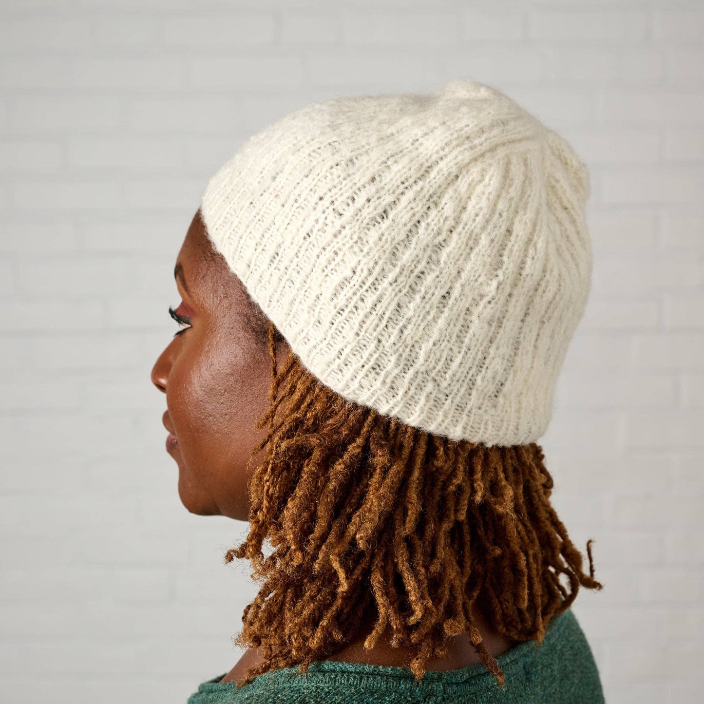 Ivory Wool Knit Hat