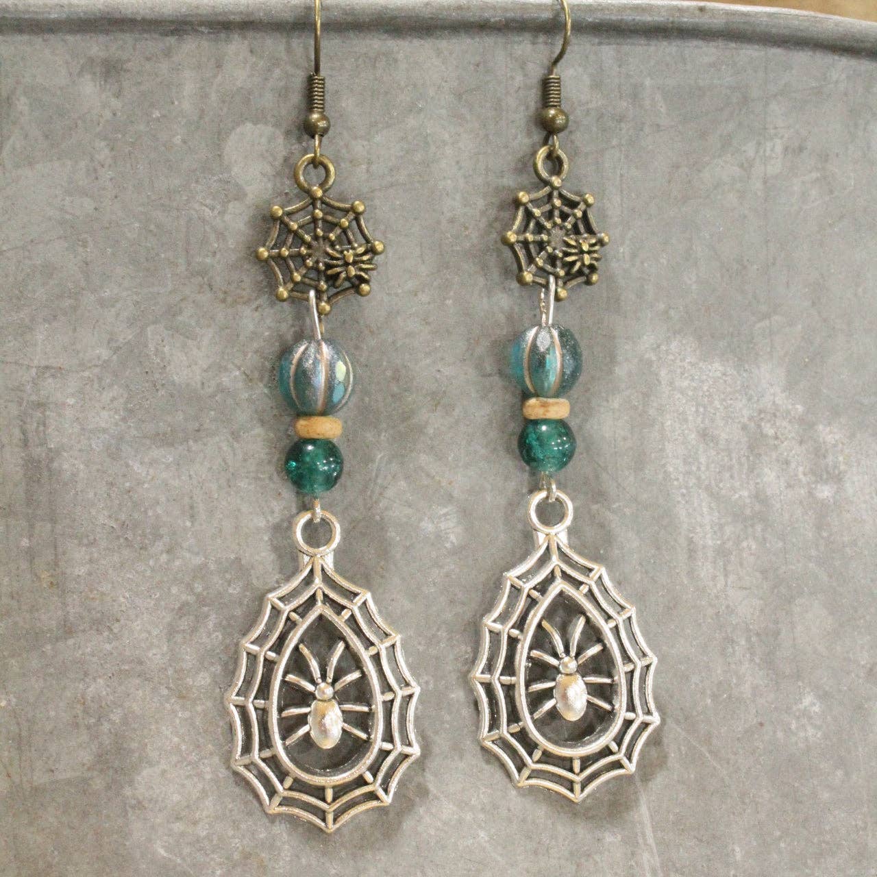 Charlotte's Web Dangle Drop Earrings