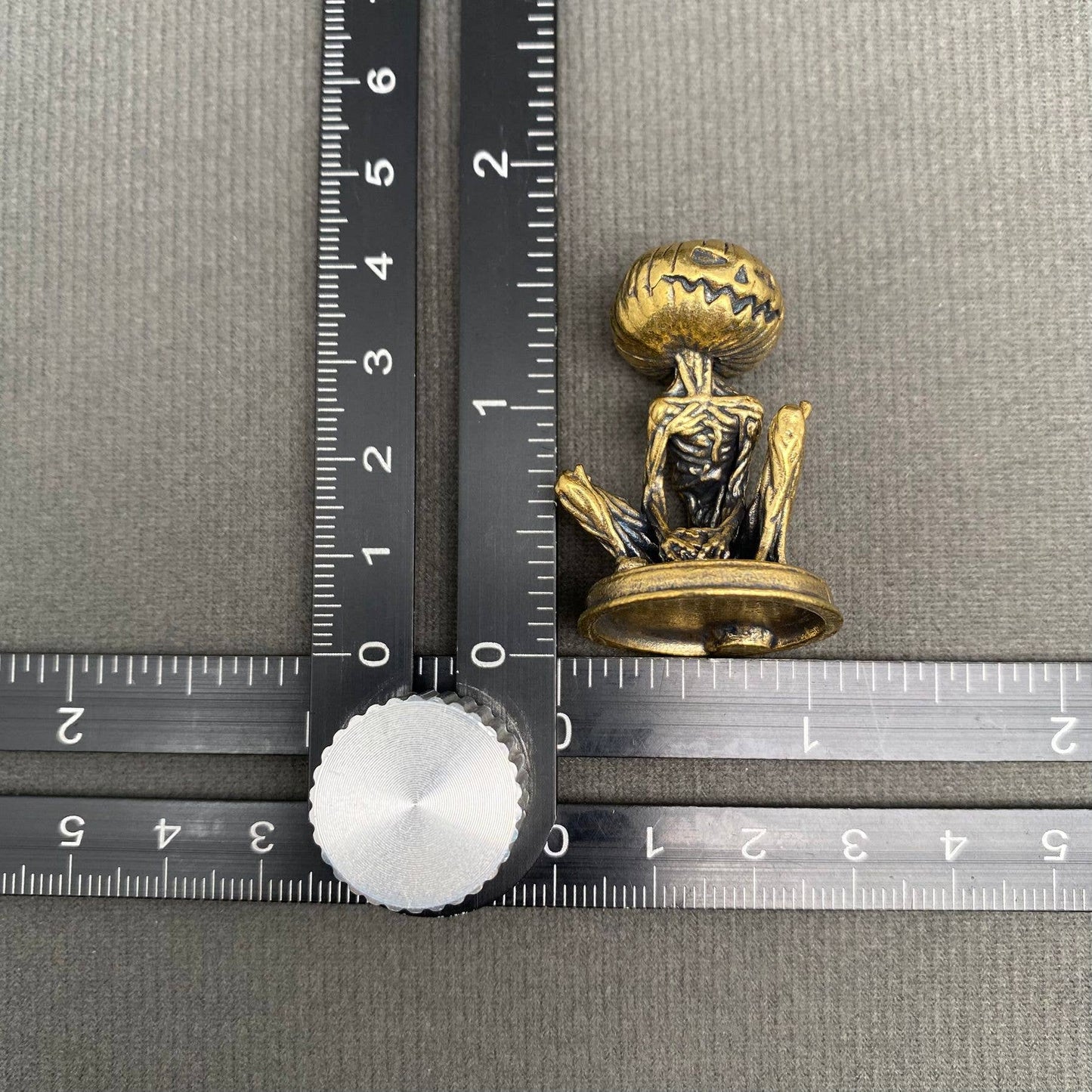 Brass Pumpkin Ghost Figurine