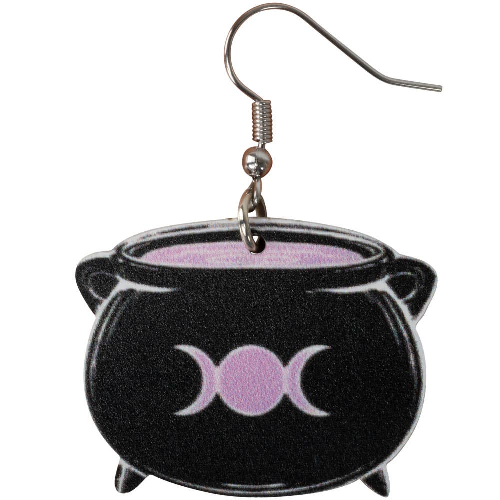 Cauldron Wooden Earrings