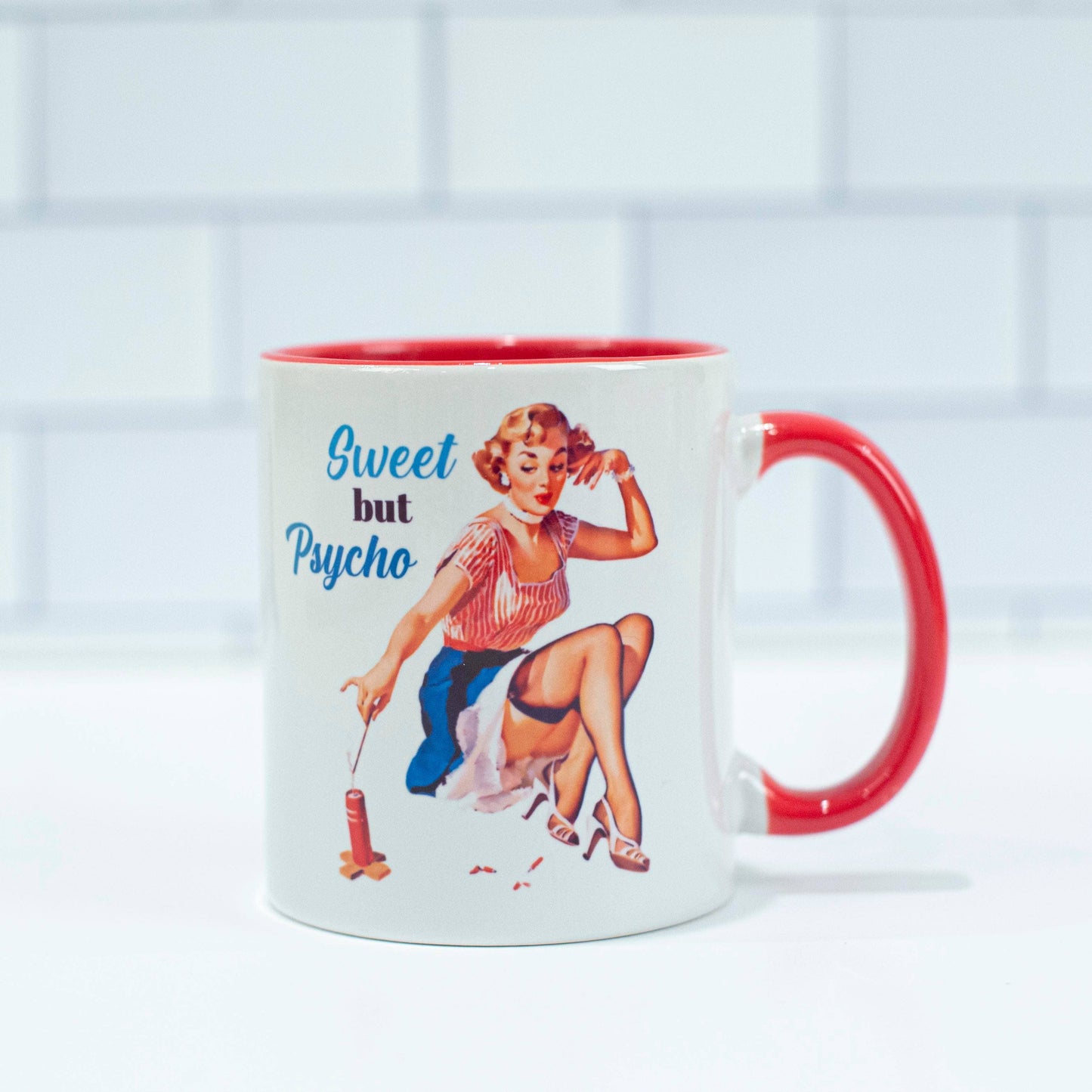 Sweet But Psycho Pinup Coffee Mug