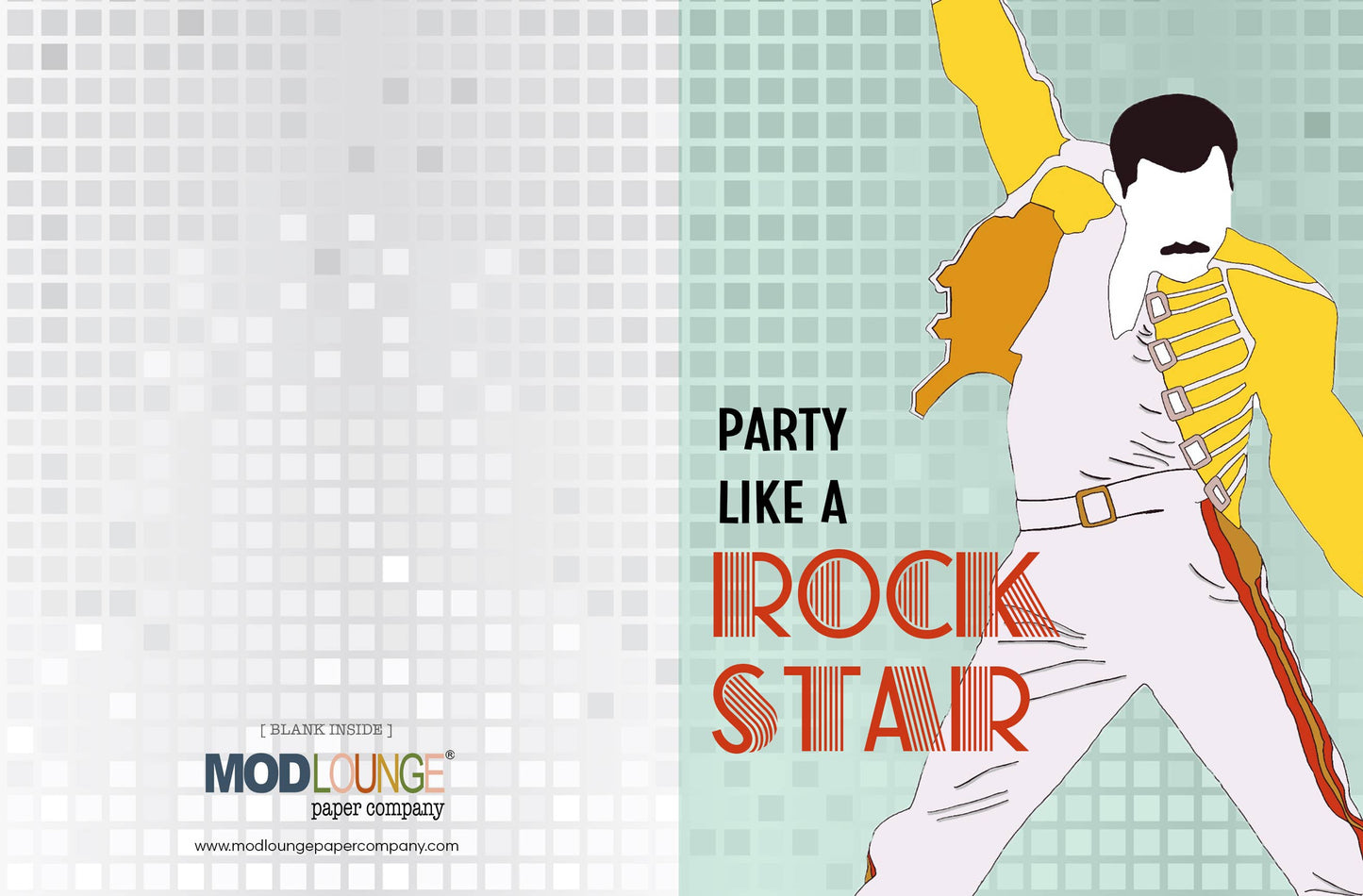 Freddie Mercury Party Like A Rock Star Birthday Card