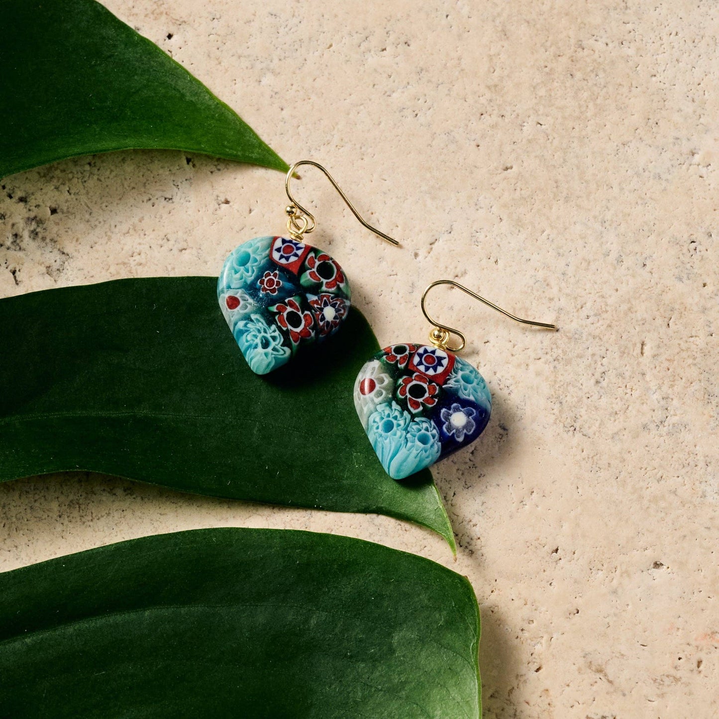 Raza Murano Millefiori Drop Earrings