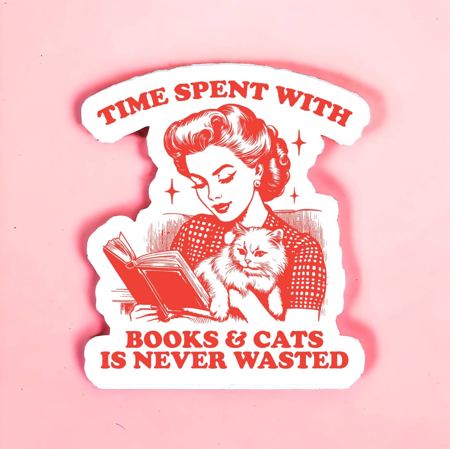 Books & Cats Sticker