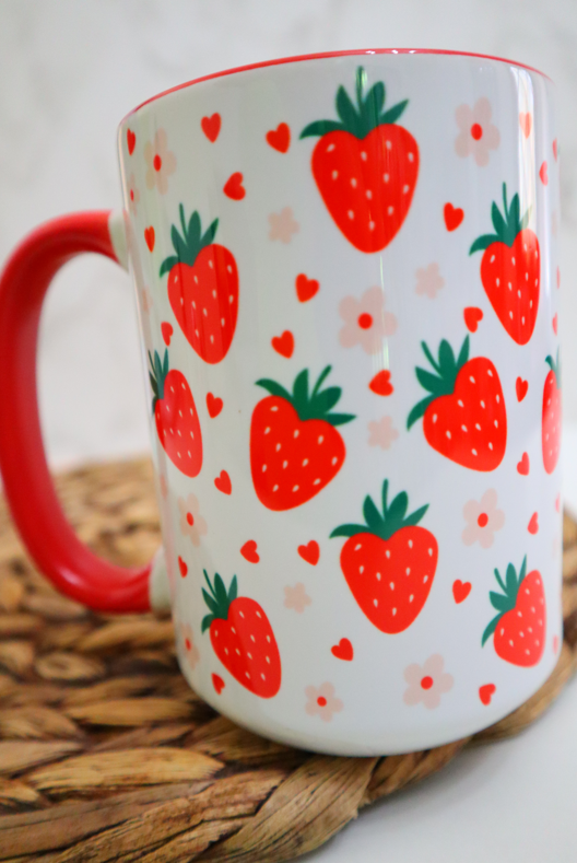 Strawberry Flower Mug