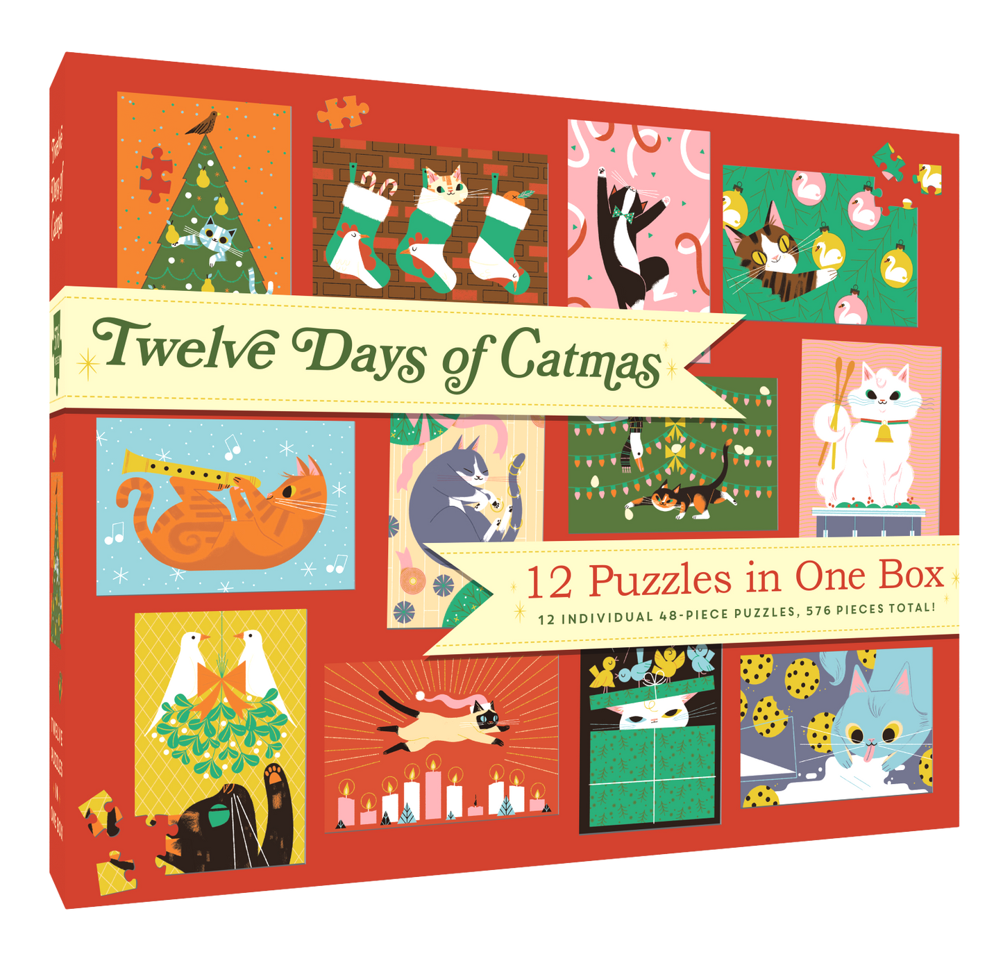 Twelve Days of Catmas - 12 Puzzles in One Box