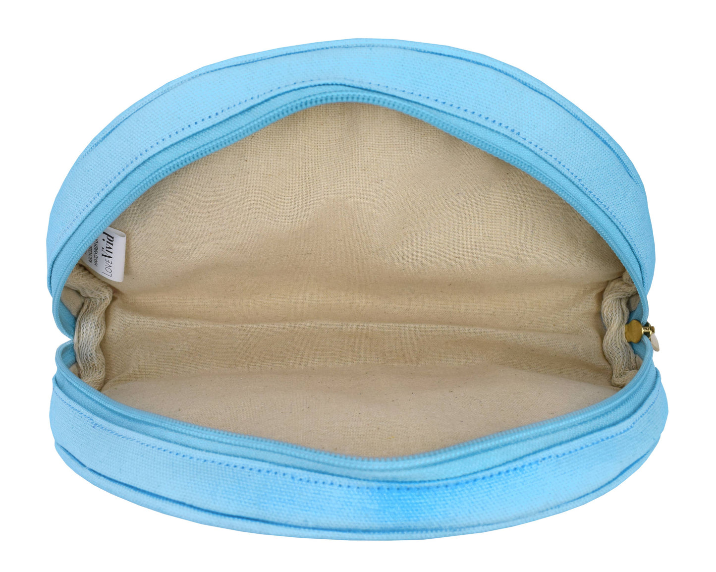 Bee Canvas Half Moon Pouch