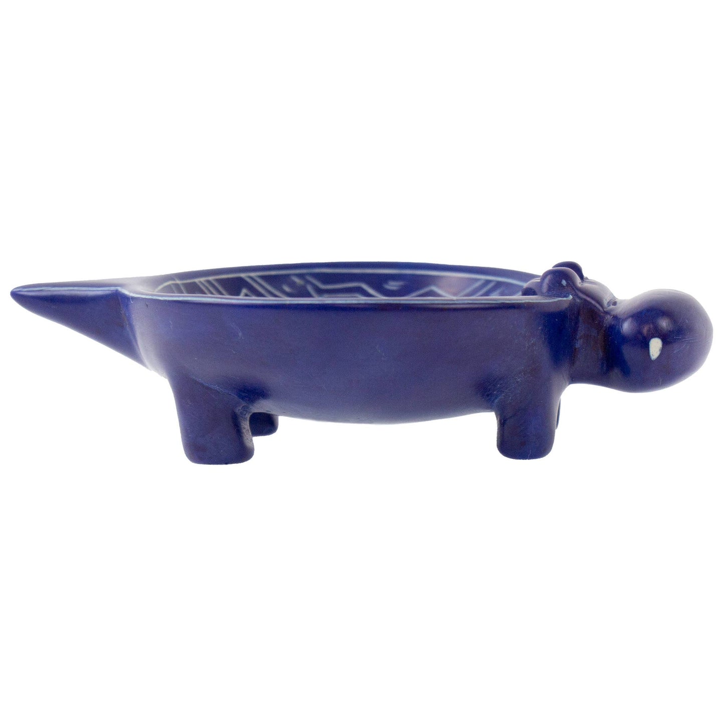 Soapstone Hippo Bowls - Dark Blue