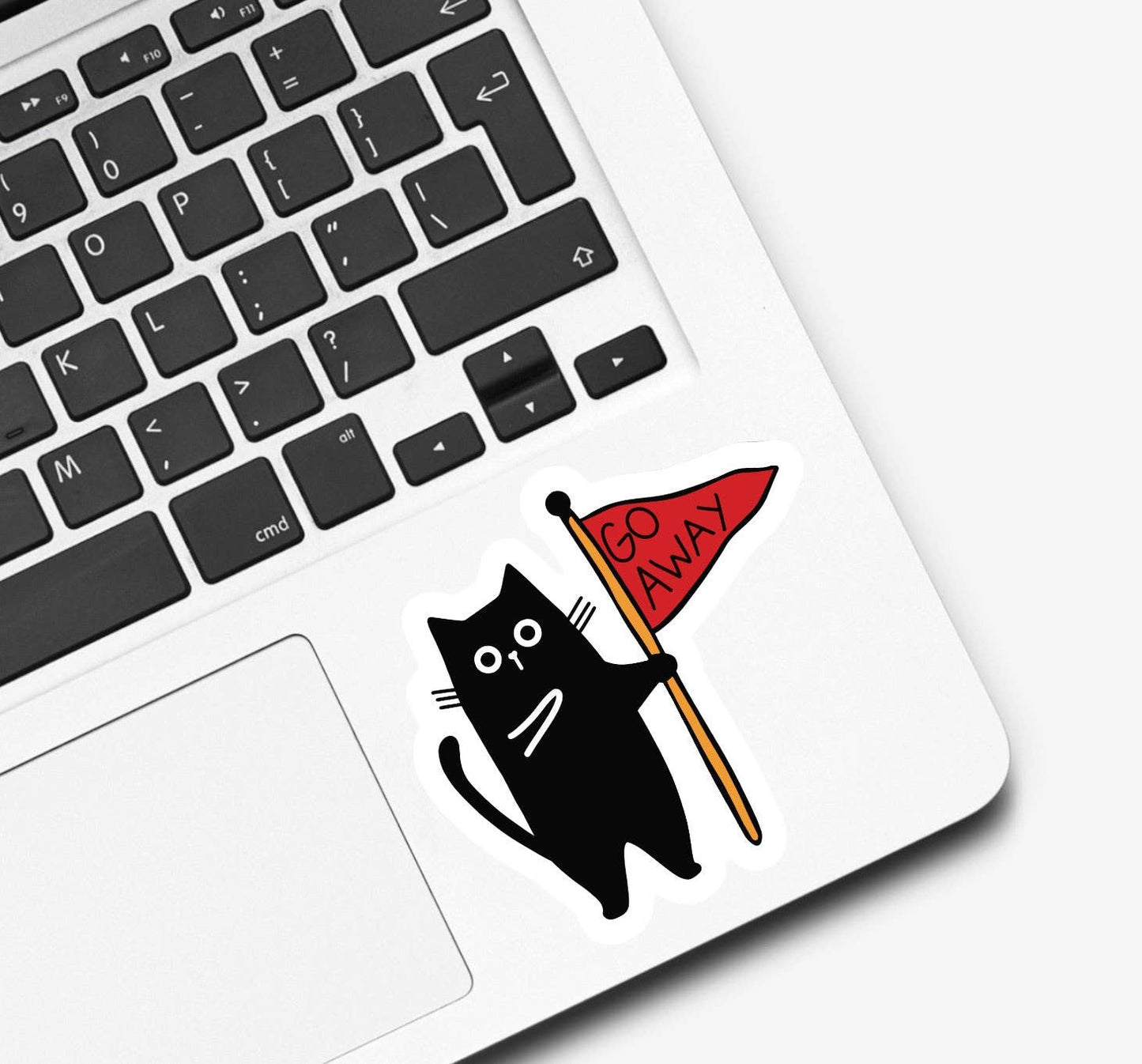 Cat Go Away Sticker