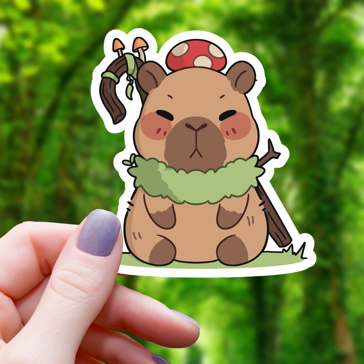 Capybara TTRPG Class Druid Sticker