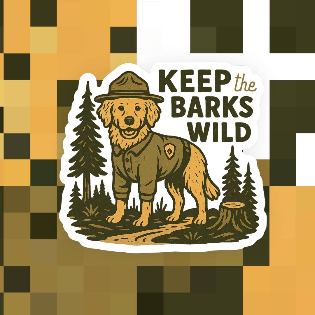 Keep the Barks Wild Dog Park Sticker