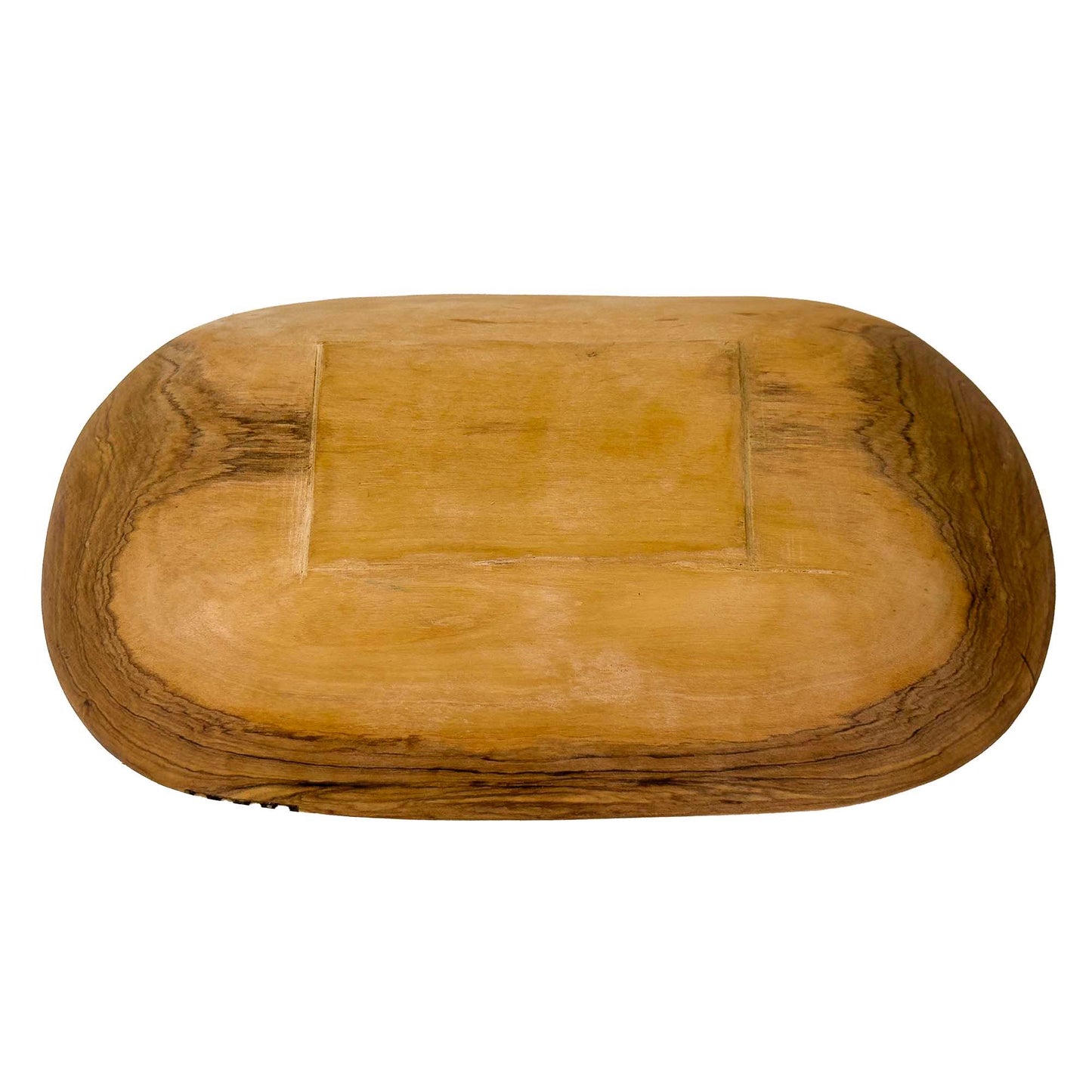 Tri-Section Olive Wood Serving Platter - Batik bone Accent