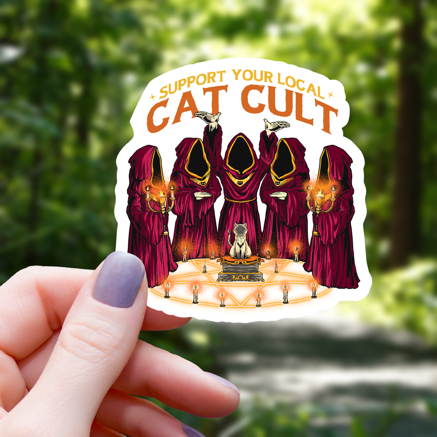 Support Your Local Cat Cult Sticker