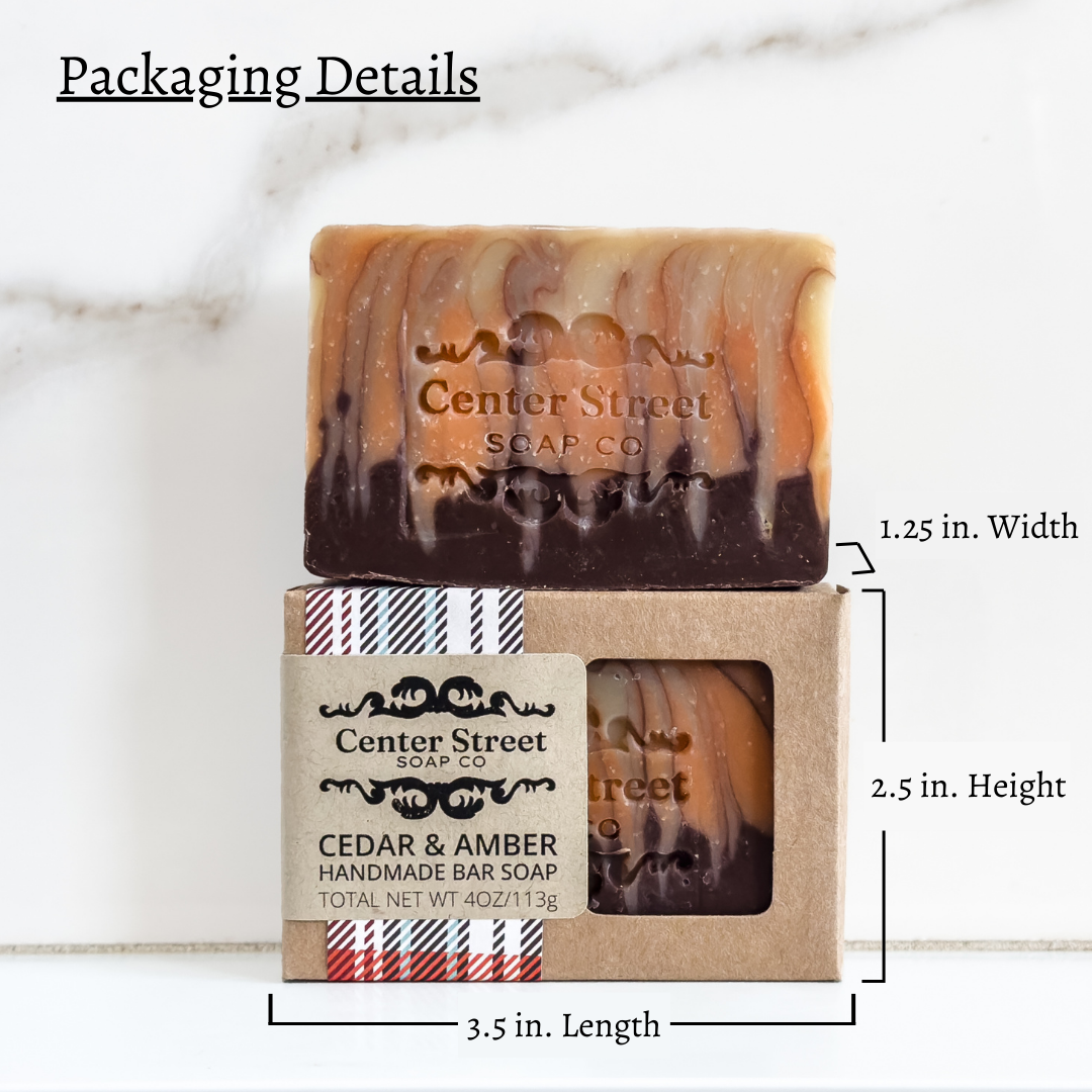 Cedar & Amber Vegan Handmade Bar Soap - 4oz