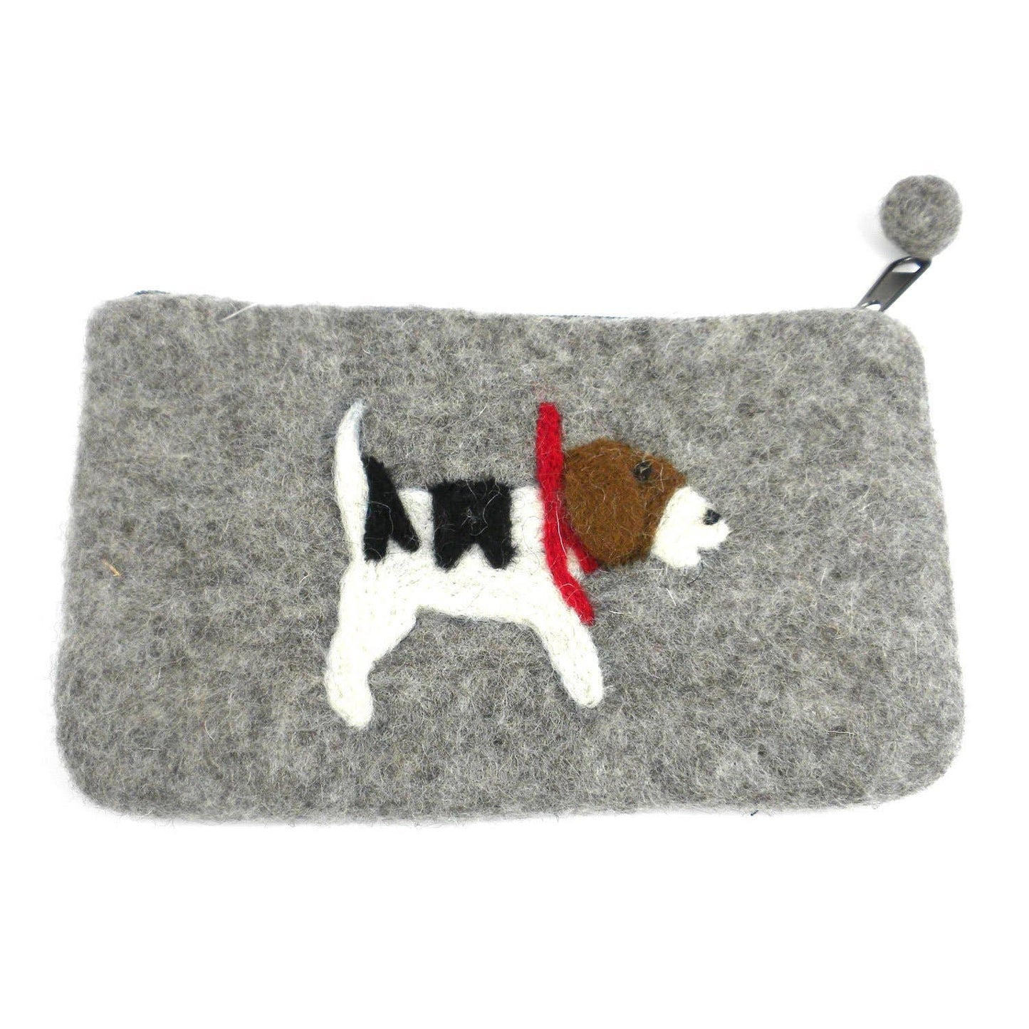 Jack Russell Felt Zipper Pouch