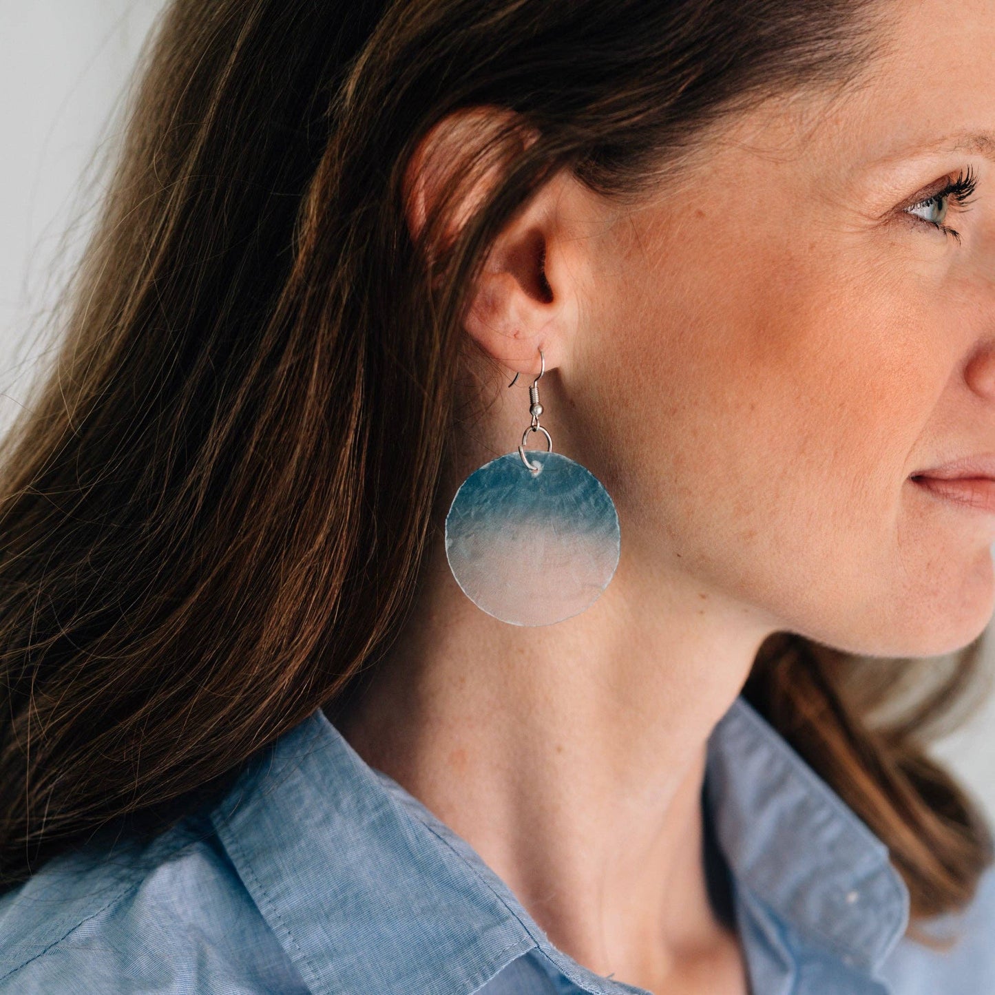 Calao Ombre Capiz Drop Earrings