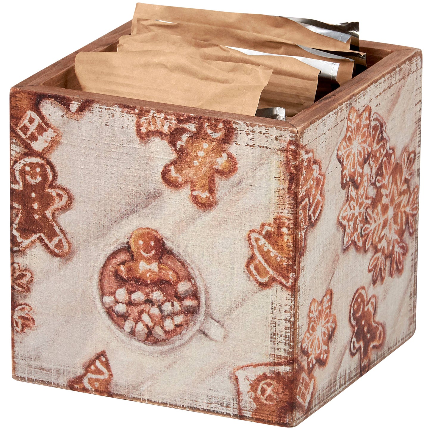 Wooden Gingerbread Bin