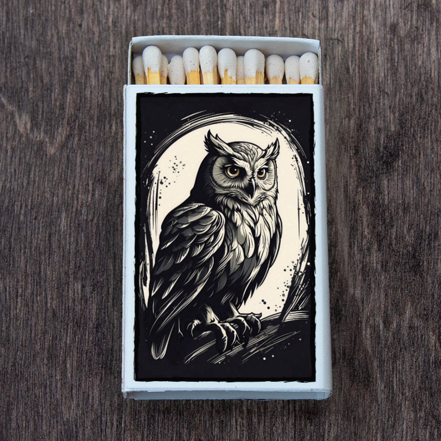 Owl and Moon Matchbox