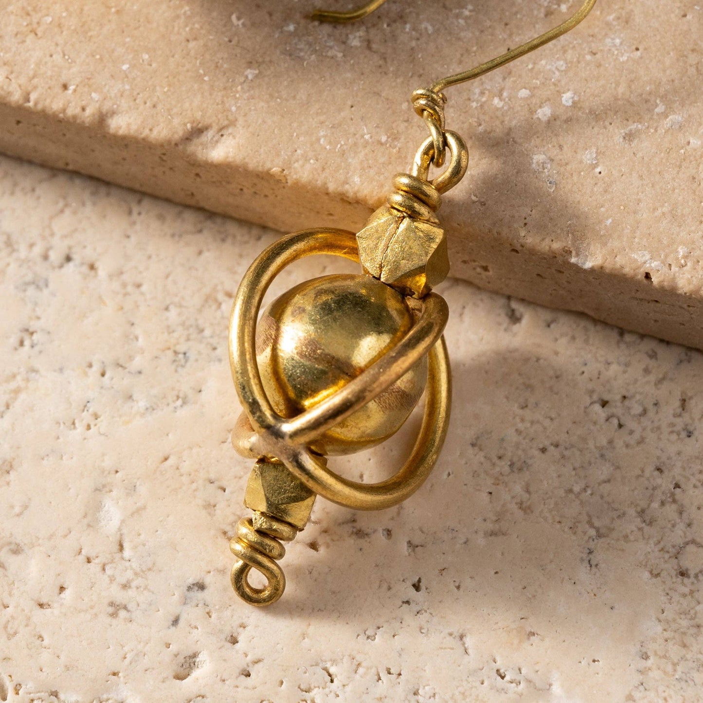 Atma Brass Globe Earrings