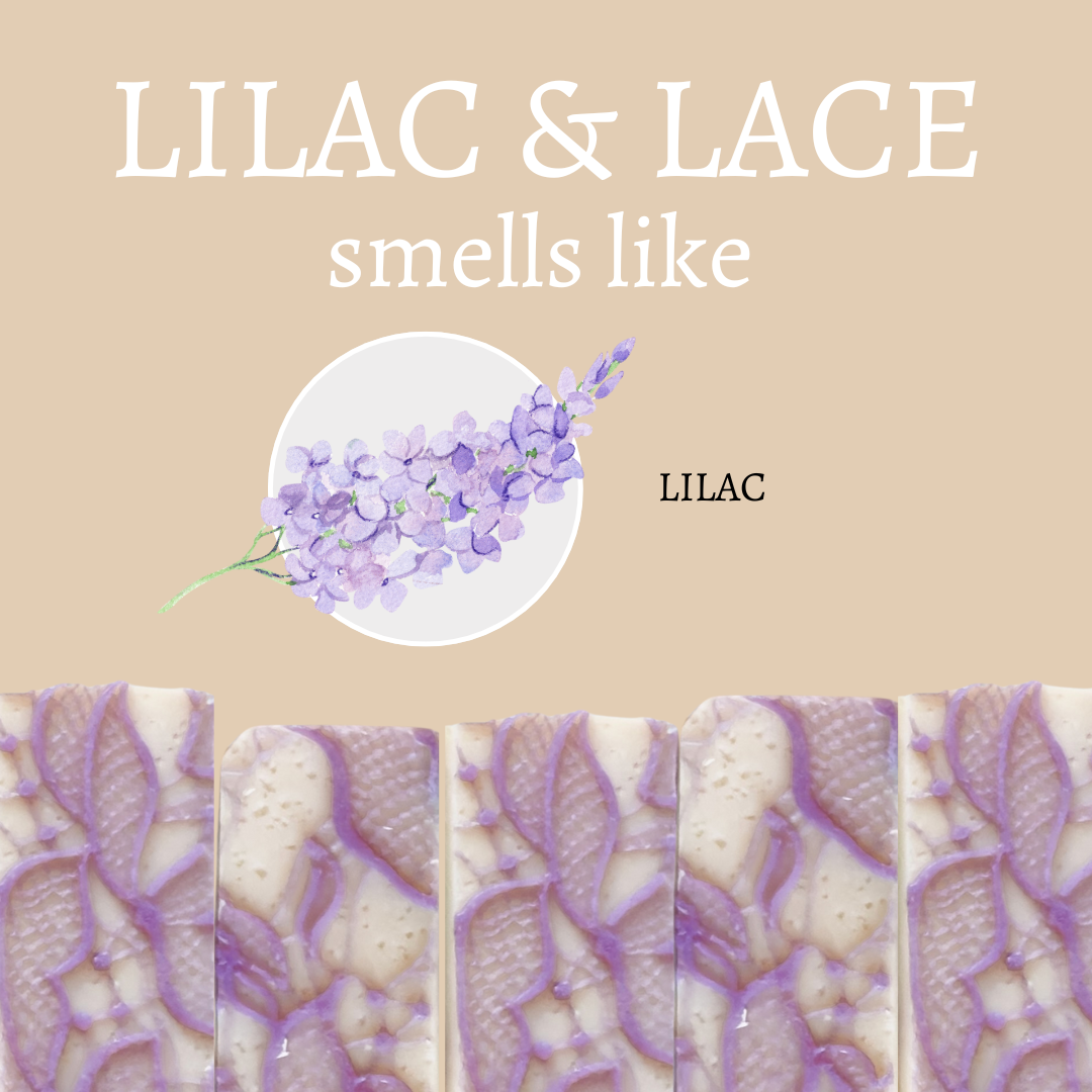 Lilac and Lace Spring Handmade Soap Bar