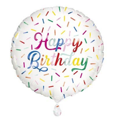 18" Sprinkle Happy Birthday Mylar Balloon