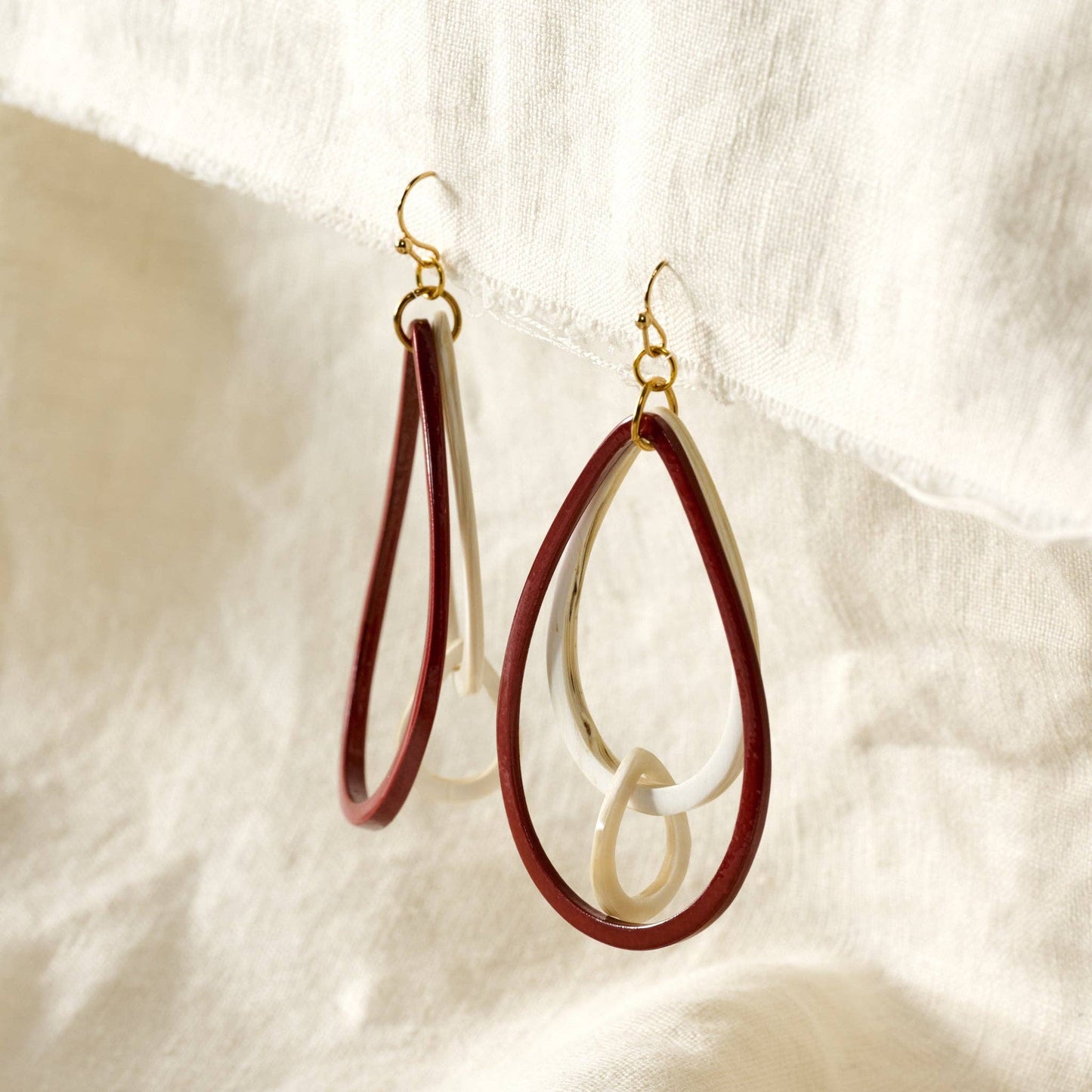 Hien Triple Teardrop Earrings