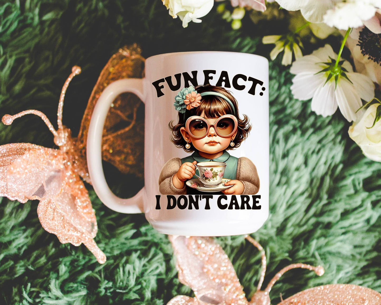 Fun Fact I Don’t Care Snarky Mug: 15 oz