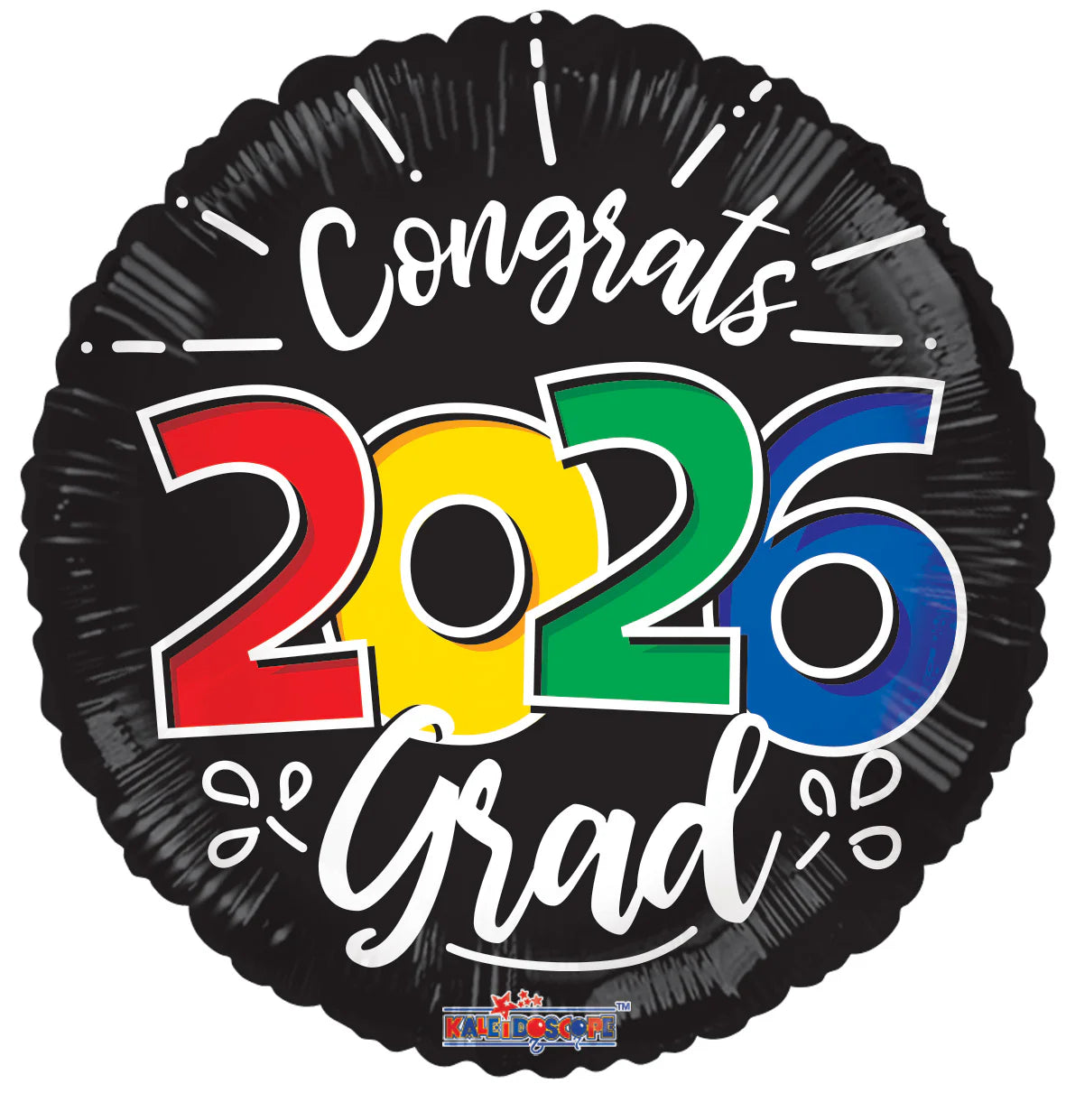 18" Congrats 2026 GRAD Star Foil Balloon