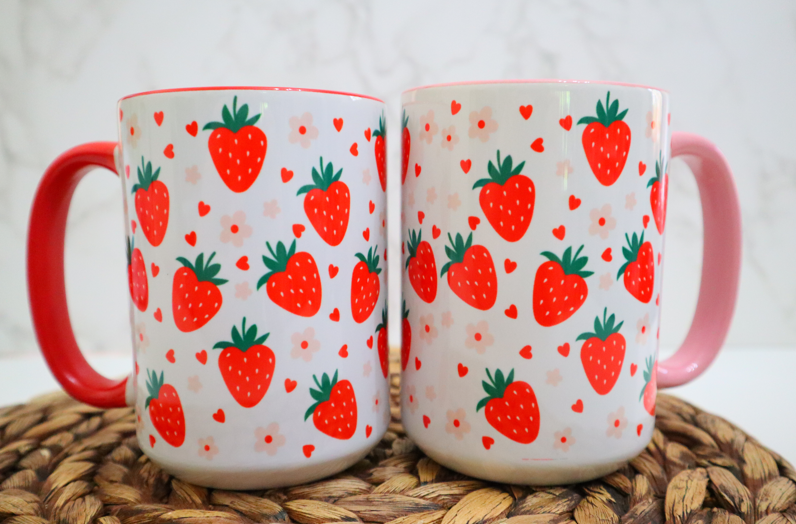 Strawberry Flower Mug