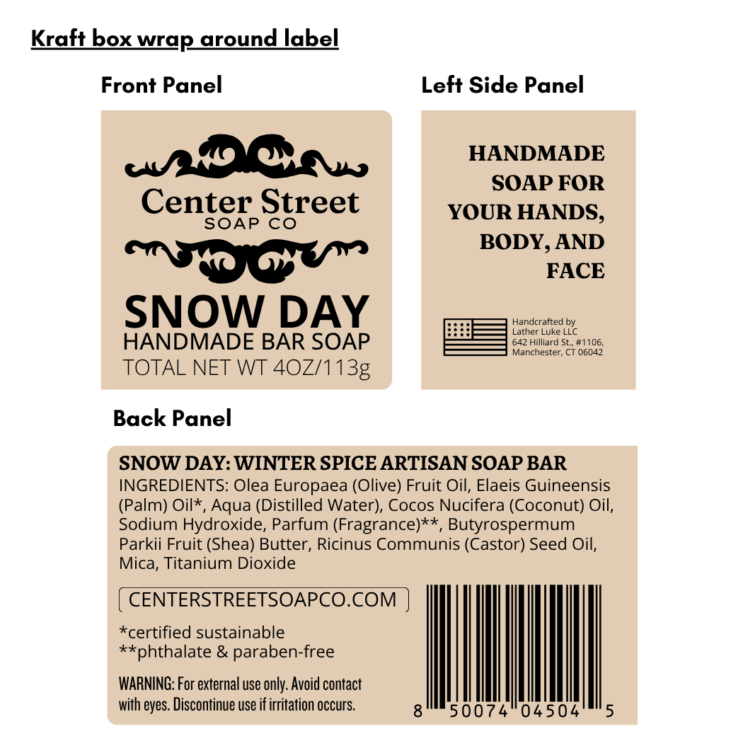 Snow Day Handmade Bar Soap