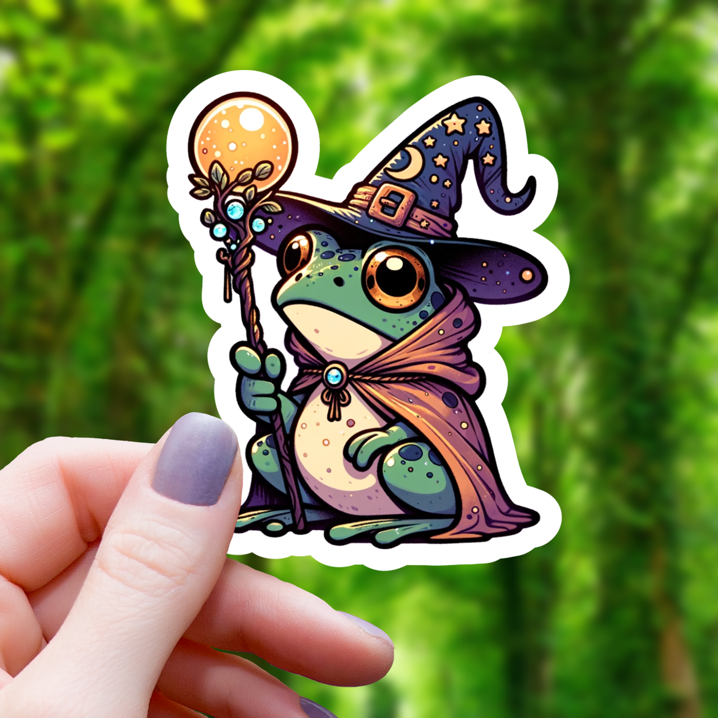 Frog Wizard With Hat Sticker